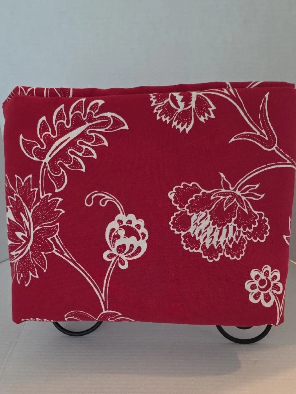 IKEA Alivne Flor Bold Red White Twin Cotton Duvet Cover